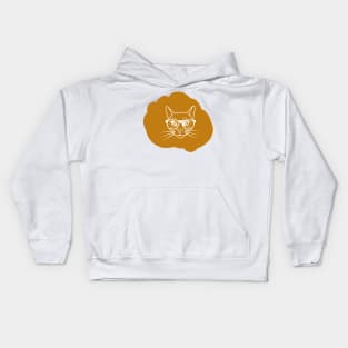 Cat in spectacles Kids Hoodie